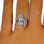 The Tatiana Ring, smalltop view on a hand