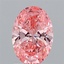 1.57 Ct. Fancy Vivid Pink Oval Lab Grown Diamond