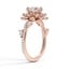 Blooming Rose Halo Diamond Ring, smallside view