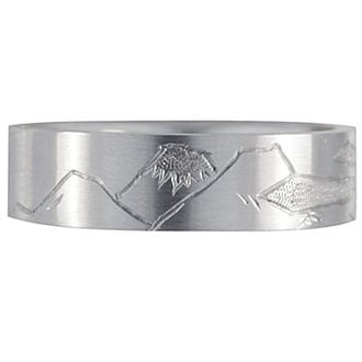Custom Hand Engraved Landscape Ring