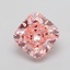 4.01 Ct. Fancy Vivid  Pink Cushion Lab Grown Diamond