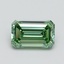 0.89 Ct. Fancy Vivid Pacific Green Emerald Lab Grown Diamond