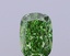 1.03 Ct. Fancy Vivid Green Cushion Lab Grown Diamond