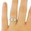 The Marialuna Ring, smalltop view on a hand