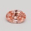 0.61 Ct. Fancy Intense Pink Oval Lab Grown Diamond