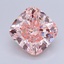 3.45 Ct. Fancy Intense  Pink Cushion Lab Grown Diamond
