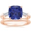 14K Rose Gold Symphony Diamond Ring (1/2 ct. tw.) with Petite Comfort Fit Wedding Ring