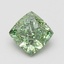 0.97 Ct. Fancy Vivid Green Cushion Lab Grown Diamond