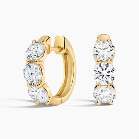 Zelda Lab Diamond Huggie Hoop Earrings (3 ct. tw.)