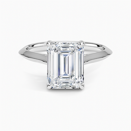 Platinum Piper Knife Edge Solitaire Ring