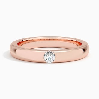 Apex Diamond Ring in 14K Rose Gold