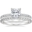 18K White Gold Luxe Elodie Diamond Ring (1/4 ct. tw.) with Petite Shared Prong Eternity Diamond Ring (1/2 ct. tw.)