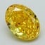 3.31 Ct. Fancy Vivid Yellow Oval Lab Grown Diamond