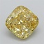 2.74 Ct. Fancy Intense Yellow Cushion Lab Grown Diamond