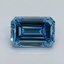 1.54 Ct. Fancy Vivid Malibu Blue Emerald Lab Grown Diamond