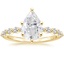 18K Yellow Gold Marseille Half Coverage Diamond Ring (1/4 ct. tw.), smalltop view