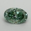 1.13 Ct. Fancy Vivid Green Oval Lab Grown Diamond