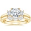 18K Yellow Gold Rhiannon Diamond Ring (1/4 ct. tw.) with Tapered Baguette Diamond Ring