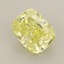 1.09 Ct. Fancy Vivid  Yellow Cushion Lab Grown Diamond