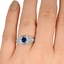 The Sinatra Ring, smallzoomed in top view on a hand