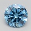 1.51 Ct. Fancy Vivid Blue Round Lab Grown Diamond