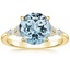 18K Yellow Gold Nadia Diamond Ring, smalltop view