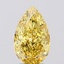 2.79 Ct. Fancy Vivid Yellow Pear Lab Grown Diamond
