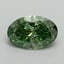 0.91 Ct. Fancy Vivid Pacific Green Oval Lab Grown Diamond