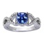 Custom Cushion Sapphire Infinity Ring