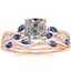 14K Rose Gold Luxe Willow Sapphire and Diamond Ring (1/8 ct. tw.) with Winding Willow Sapphire Ring