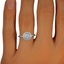 The Haiden Ring, smallzoomed in top view on a hand