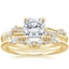 18K Yellow Gold Pirouette Diamond Ring with Yvette Diamond Ring