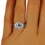The Solange Ring, smalltop view on a hand