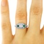 The Florence Ring, smalltop view on a hand