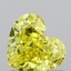 1.09 Ct. Fancy Vivid  Yellow Heart Lab Grown Diamond