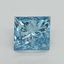 1.59 Ct. Fancy Vivid Blue Princess Lab Grown Diamond
