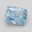 1.53 Ct. Fancy Vivid Blue Cushion Lab Grown Diamond