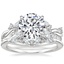 18K White Gold Azalea Twist Diamond Ring with Yvette Diamond Ring