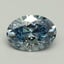 4.02 Ct. Fancy Vivid Blue Oval Lab Grown Diamond