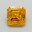 1.04 Ct. Fancy Vivid  Yellow Asscher Lab Grown Diamond