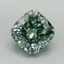1.87 Ct. Fancy Vivid Pacific Green Cushion Lab Grown Diamond