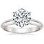 Platinum Classic Six-Prong Solitaire Ring, smalltop view