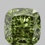 1.70 Ct. Fancy Vivid  Green Cushion Lab Grown Diamond