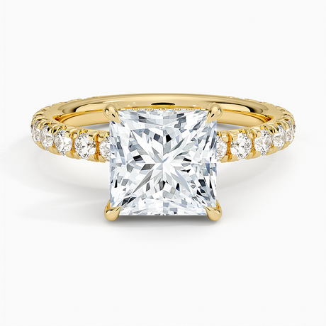 18K Yellow Gold Olympia Three-Quarter Coverage Diamond Ring