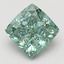2.04 Ct. Fancy Vivid Green Cushion Lab Grown Diamond