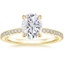 14K Yellow Gold Demi Half Coverage Diamond Ring (1/5 ct. tw.), smalltop view
