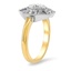 Two-Tone Vintage Inspired Celtic Knot Diamond Ring, smallside view