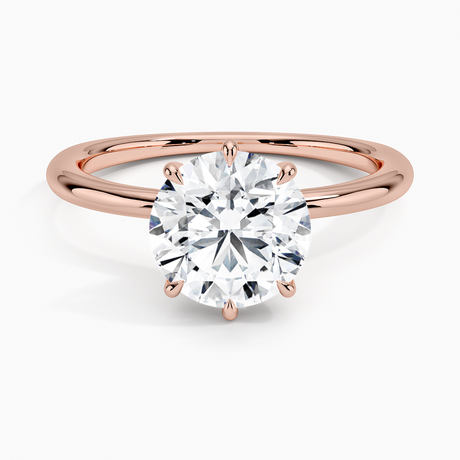 14K Rose Gold Freesia Six-Prong Solitaire Ring