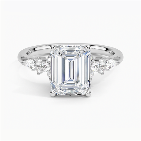 Platinum Rosette Diamond Ring