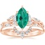 14K Rose Gold Secret Garden Diamond Ring (1/2 ct. tw.) with Lunette Diamond Ring
